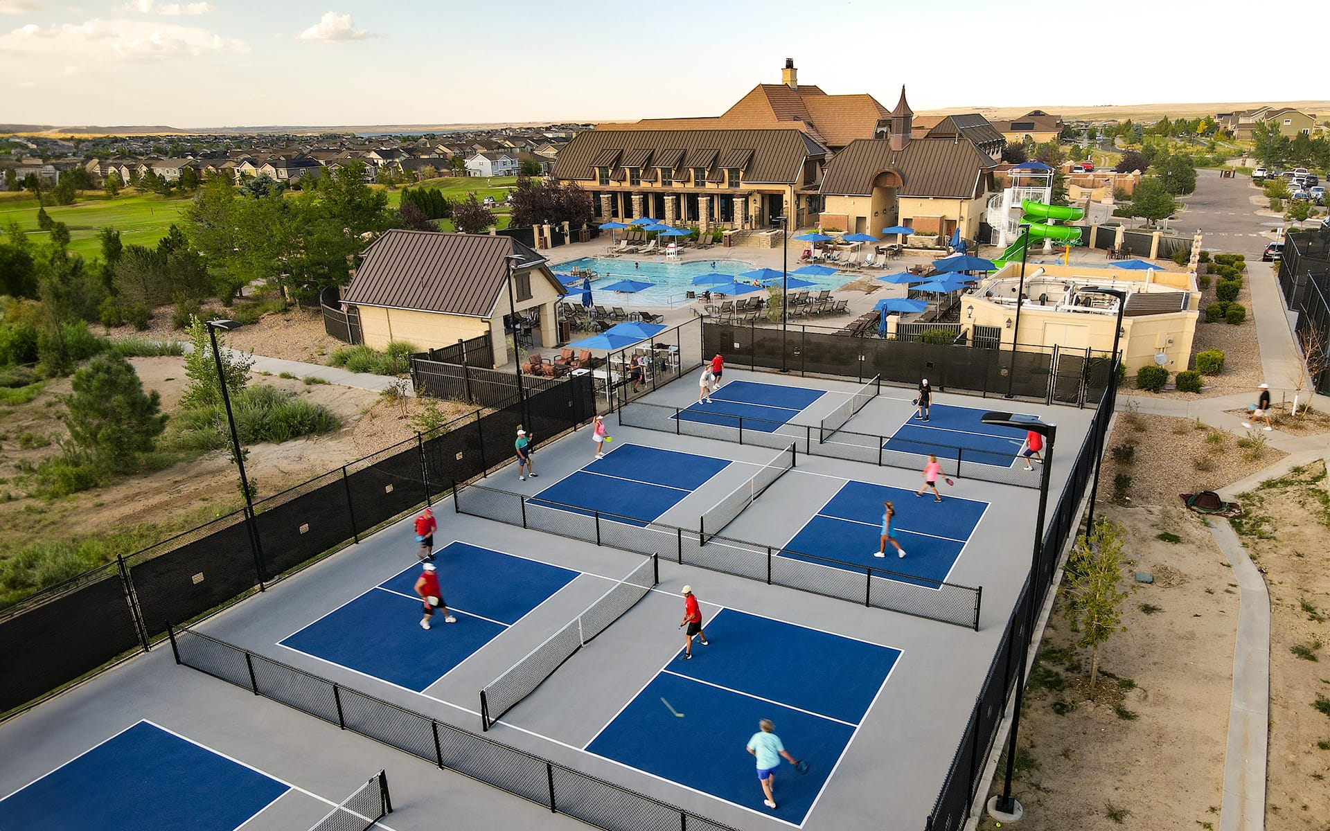 Pickleball at Blackstone Blackbear in Aurora & Parker, CO. 
